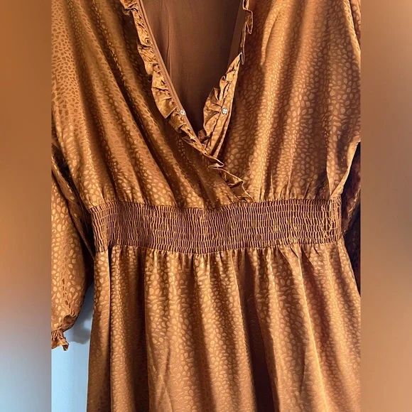 Animal Print Long Sleeve Dress - Picture 7 of 10